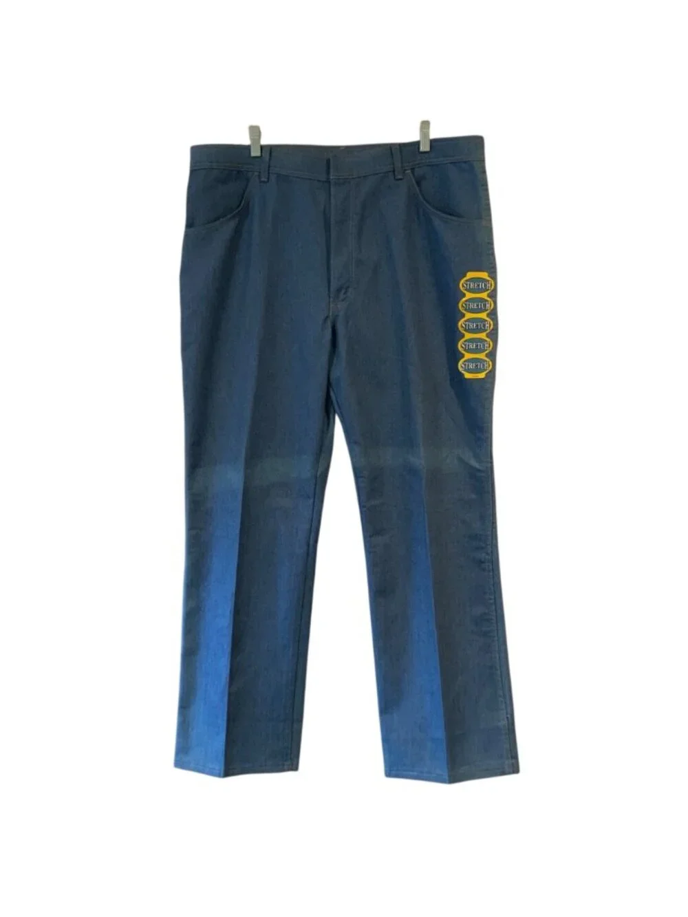 Wrangler Mens Stretch Blue Jeans Classic 40x29 Cotton Blend Made In USA